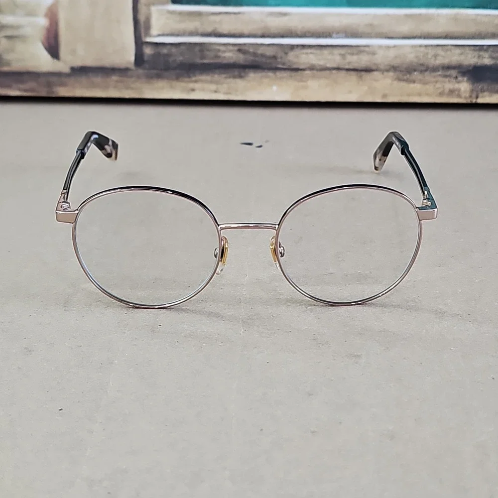 Furla VFU617K Round Eyeglasses Gold Black 50-19-140 Col.08MZ Frames
